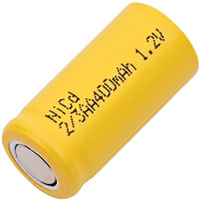 NiCd Cell 1 / 2AA 1.2 volts 400 mAh FT