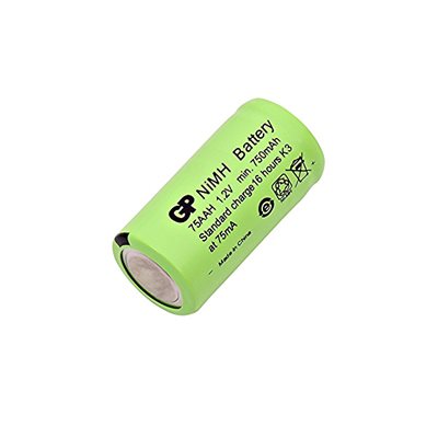 Cellules NiMh 1 / 2AA 1.2 volts 750 mAh FT