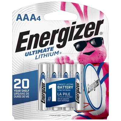 Energizer Lithium AAA Ultimate carte de 4