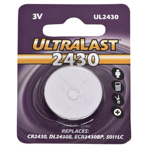 Pile bouton Ultralast (CR2430)